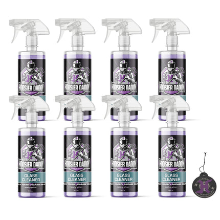 Hoosier Daddy 16oz Glass Cleaner - Streak-Free Formula for Crystal Clear Windows, Mirrors, and Glass Surfaces, Easy Spray Application for Multi-Use on Cars, Trucks, SUV, House, and More(8-Pack)
