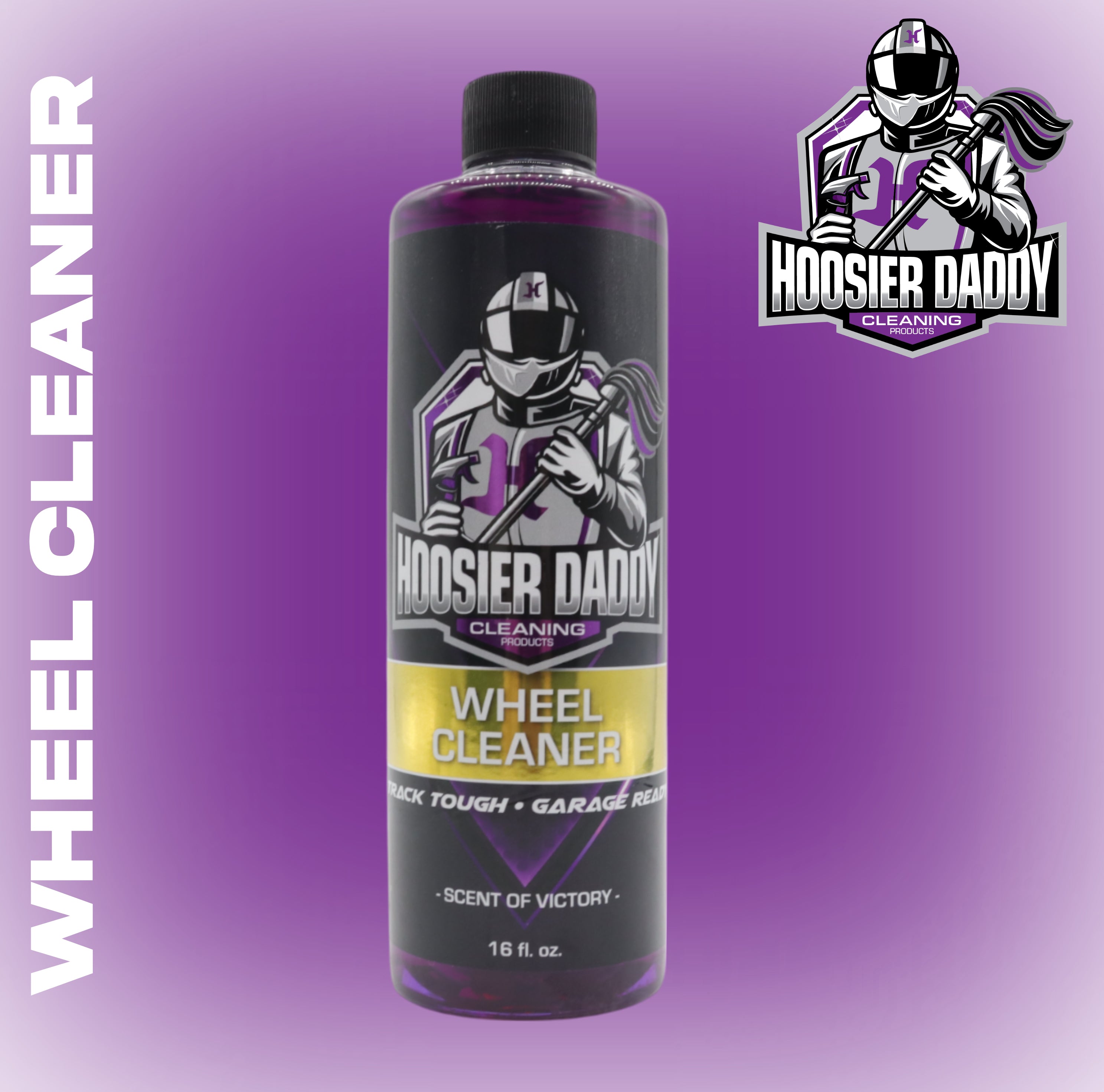 Hoosier Daddy 16oz Wheel Cleaner - Powerful Formula Removes Brake Dust, Grime, and Dirt for Sparkling Rims, Safe for All Wheel Types, Easy Spray Application(10-Pack)