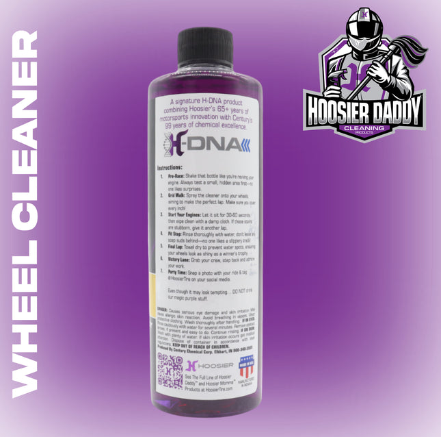 Hoosier Daddy 16oz Wheel Cleaner - Powerful Formula Removes Brake Dust, Grime, and Dirt for Sparkling Rims, Safe for All Wheel Types, Easy Spray Application(4-Pack)