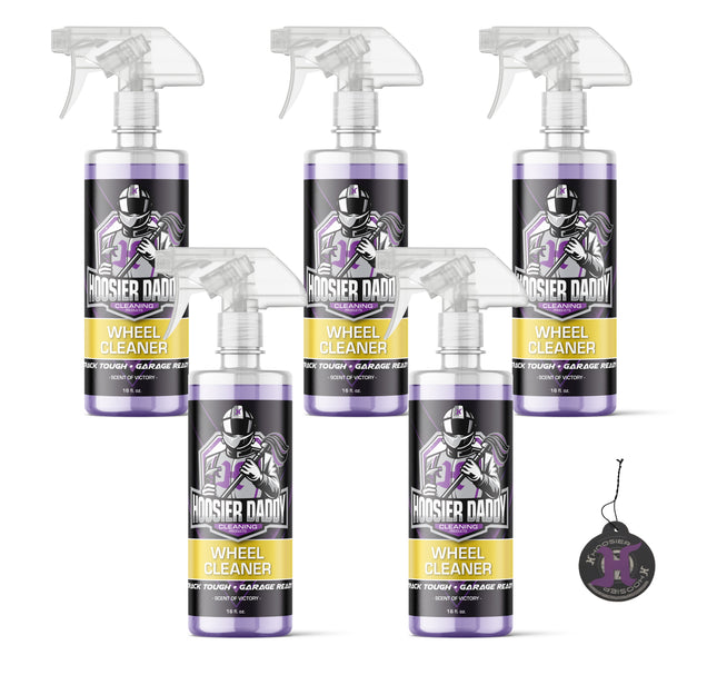 Hoosier Daddy 16oz Wheel Cleaner - Powerful Formula Removes Brake Dust, Grime, and Dirt for Sparkling Rims, Safe for All Wheel Types, Easy Spray Application(5-Pack)