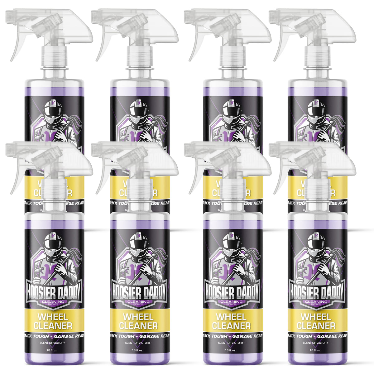 Hoosier Daddy 16oz Wheel Cleaner - Powerful Formula Removes Brake Dust, Grime, and Dirt for Sparkling Rims, Safe for All Wheel Types, Easy Spray Application(8-Pack)