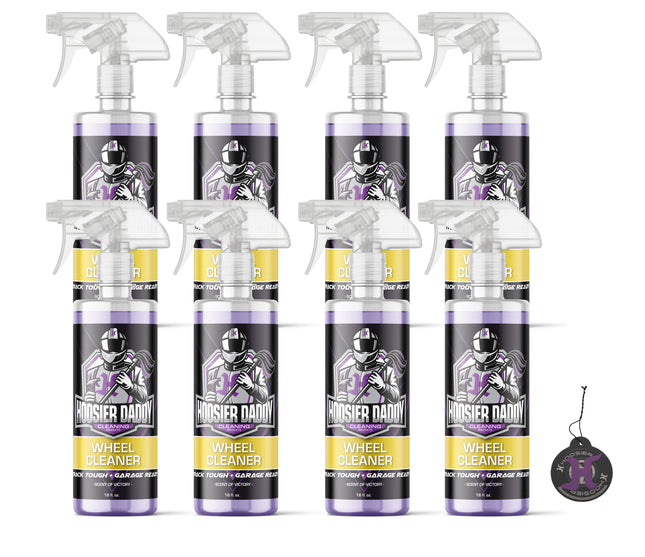 Hoosier Daddy 16oz Wheel Cleaner - Powerful Formula Removes Brake Dust, Grime, and Dirt for Sparkling Rims, Safe for All Wheel Types, Easy Spray Application(8-Pack)