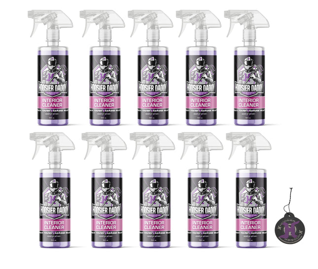Hoosier Daddy 16oz Car Interior Cleaner - lifts dirt, Stains, & Odors from Upholstery, Carpets, & Dashboards Safe for all surfaces, Leaves Vehicle Fresh & Spotless(10-Pack)