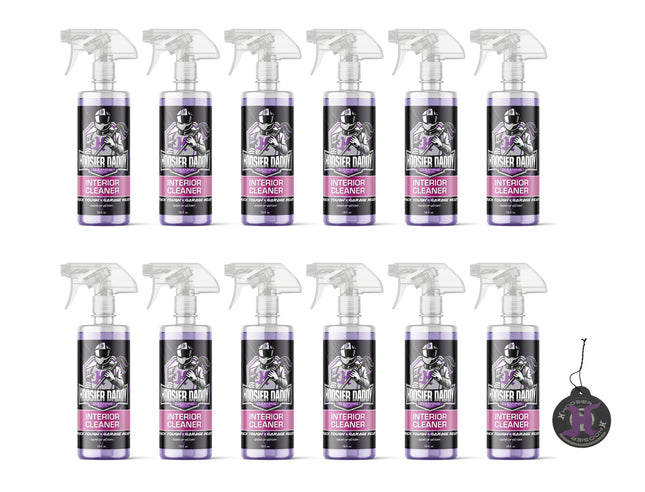 Hoosier Daddy 16oz Car Interior Cleaner - lifts dirt, Stains, & Odors from Upholstery, Carpets, & Dashboards Safe for all surfaces, Leaves Vehicle Fresh & Spotless(12-Pack)