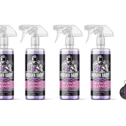 Hoosier Daddy 16oz Car Interior Cleaner - lifts dirt, Stains, & Odors from Upholstery, Carpets, & Dashboards Safe for all surfaces, Leaves Vehicle Fresh & Spotless(4-Pack)