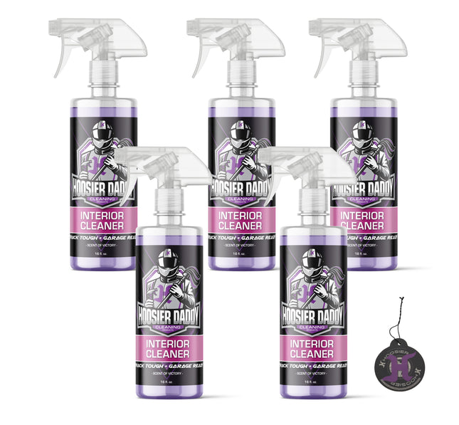 Hoosier Daddy 16oz Car Interior Cleaner - lifts dirt, Stains, & Odors from Upholstery, Carpets, & Dashboards Safe for all surfaces, Leaves Vehicle Fresh & Spotless(5-Pack)