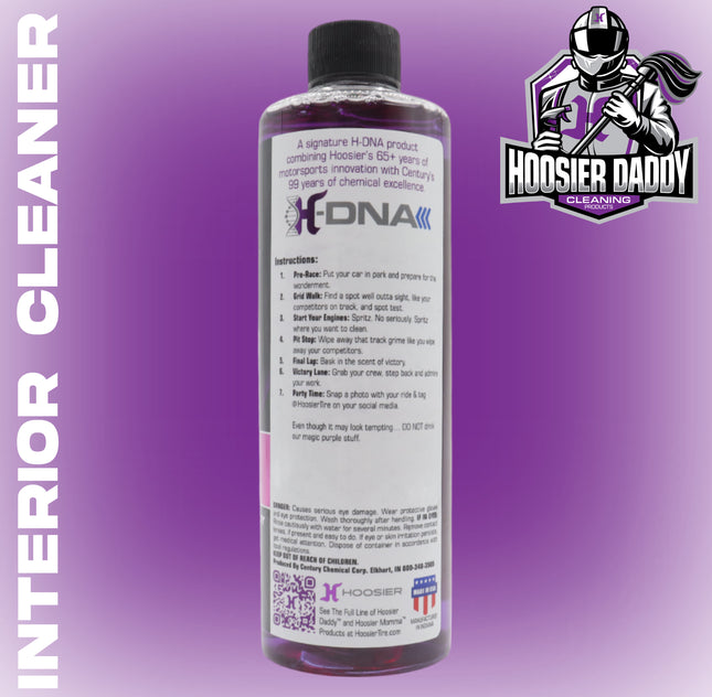 Hoosier Daddy 16oz Car Interior Cleaner - lifts dirt, Stains, & Odors from Upholstery, Carpets, & Dashboards Safe for all surfaces, Leaves Vehicle Fresh & Spotless(6-Pack)