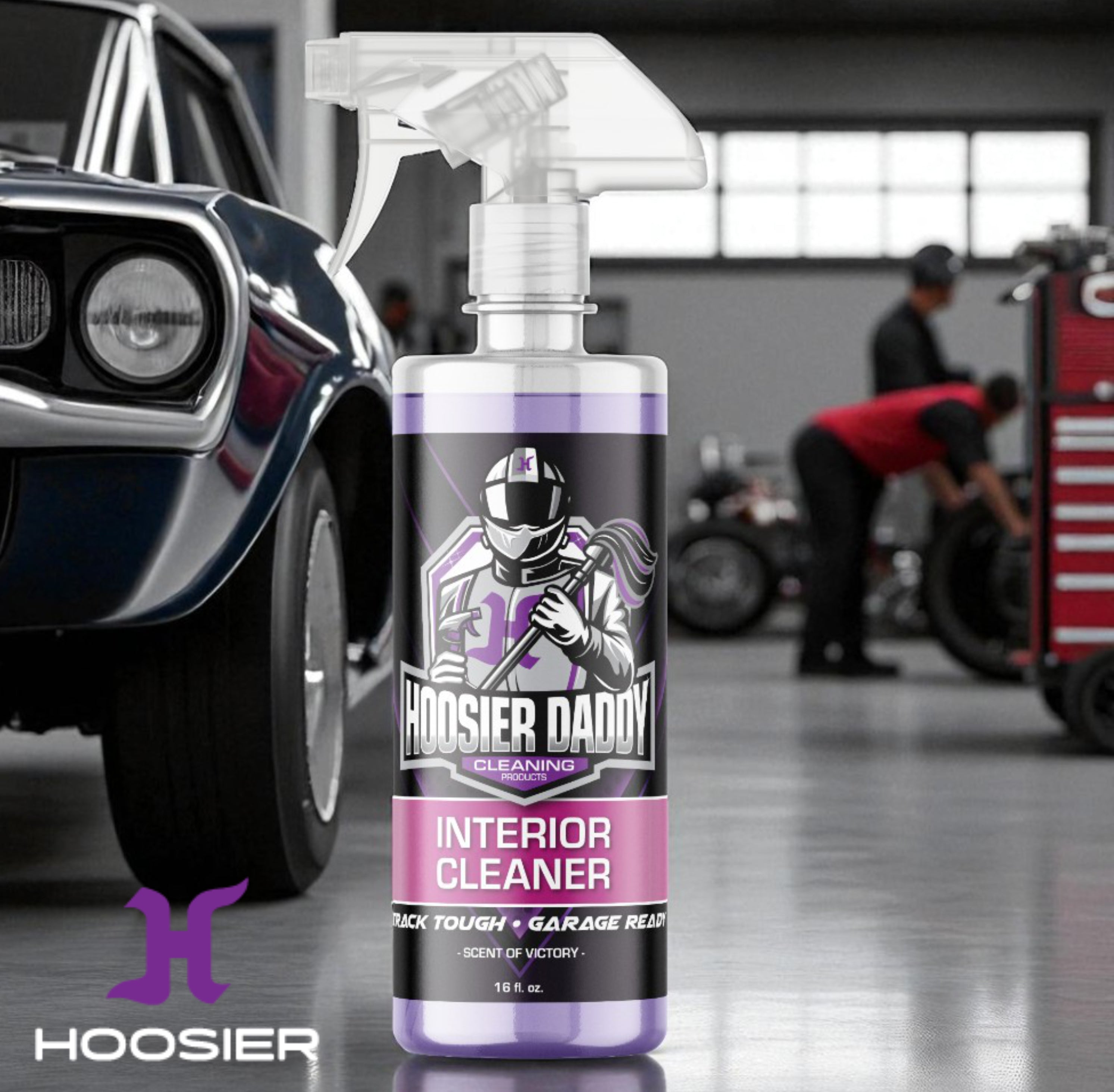 Hoosier Daddy 16oz Car Interior Cleaner - lifts dirt, Stains, & Odors from Upholstery, Carpets, & Dashboards Safe for all surfaces, Leaves Vehicle Fresh & Spotless(8-Pack)