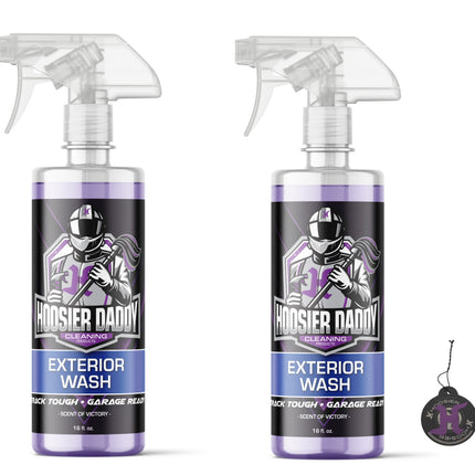 Hoosier Daddy 16oz Car Exterior Cleaner Concentrate - Removes Dirt, Bugs, & Road Grime - Safe for Paint, Glass, & Chrome - Dilutes for Multiple Uses(2-Pack)