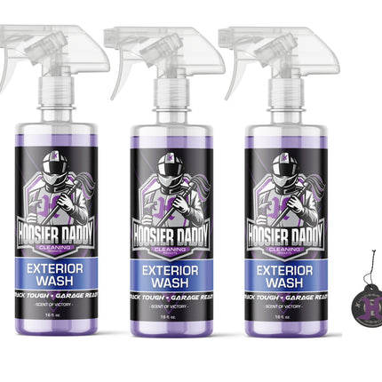 Hoosier Daddy 16oz Car Exterior Cleaner Concentrate - Removes Dirt, Bugs, & Road Grime - Safe for Paint, Glass, & Chrome - Dilutes for Multiple Uses(3-Pack)