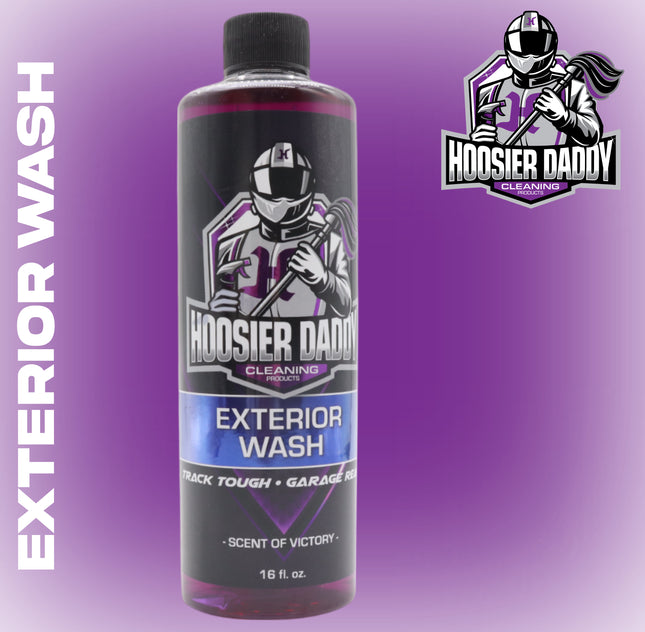 Hoosier Daddy 16oz Car Exterior Cleaner Concentrate - Removes Dirt, Bugs, & Road Grime - Safe for Paint, Glass, & Chrome - Dilutes for Multiple Uses(4-Pack)