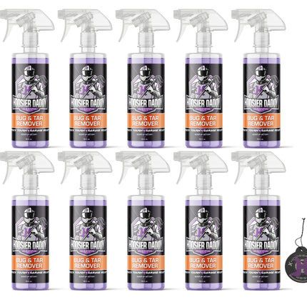 Hoosier Daddy 16oz Car Bug & Tar Remover - Fast-Acting Formula Dissolves Tough Bugs, Tar, & Sap - Easy Spray-On, Wipe-Off Solution for a Spotless Polished finish(10-Pack)