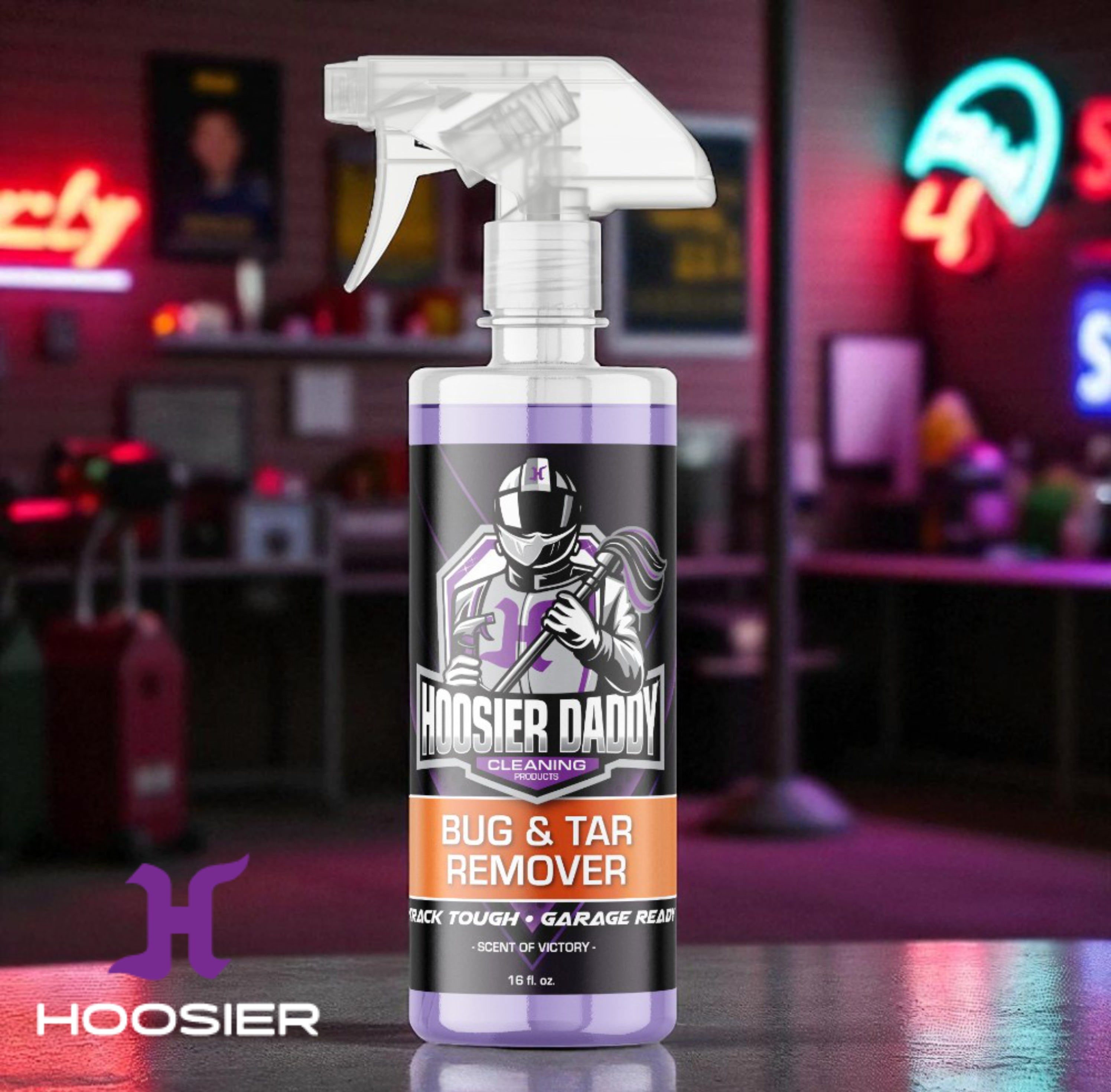 Hoosier Daddy 16oz Car Bug & Tar Remover - Fast-Acting Formula Dissolves Tough Bugs, Tar, & Sap - Easy Spray-On, Wipe-Off Solution for a Spotless Polished finish(10-Pack)