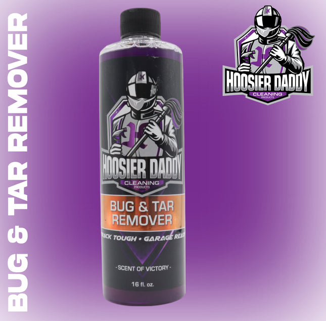 Hoosier Daddy 16oz Car Bug & Tar Remover - Fast-Acting Formula Dissolves Tough Bugs, Tar, & Sap - Easy Spray-On, Wipe-Off Solution for a Spotless Polished finish(12-Pack)