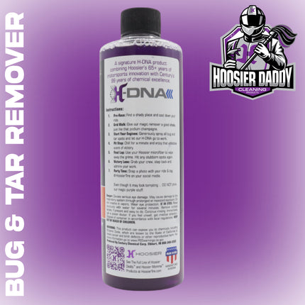 Hoosier Daddy 16oz Car Bug & Tar Remover - Fast-Acting Formula Dissolves Tough Bugs, Tar, & Sap - Easy Spray-On, Wipe-Off Solution for a Spotless Polished finish(12-Pack)