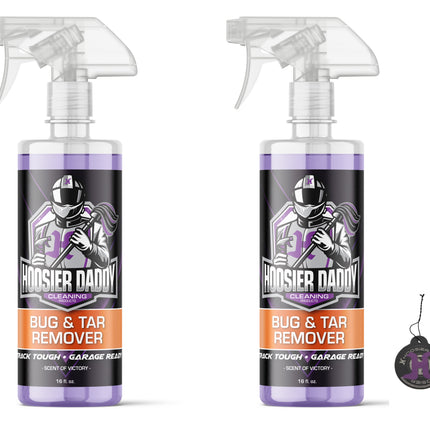 Hoosier Daddy 16oz Car Bug & Tar Remover - Fast-Acting Formula Dissolves Tough Bugs, Tar, & Sap - Easy Spray-On, Wipe-Off Solution for a Spotless Polished finish(2-Pack)