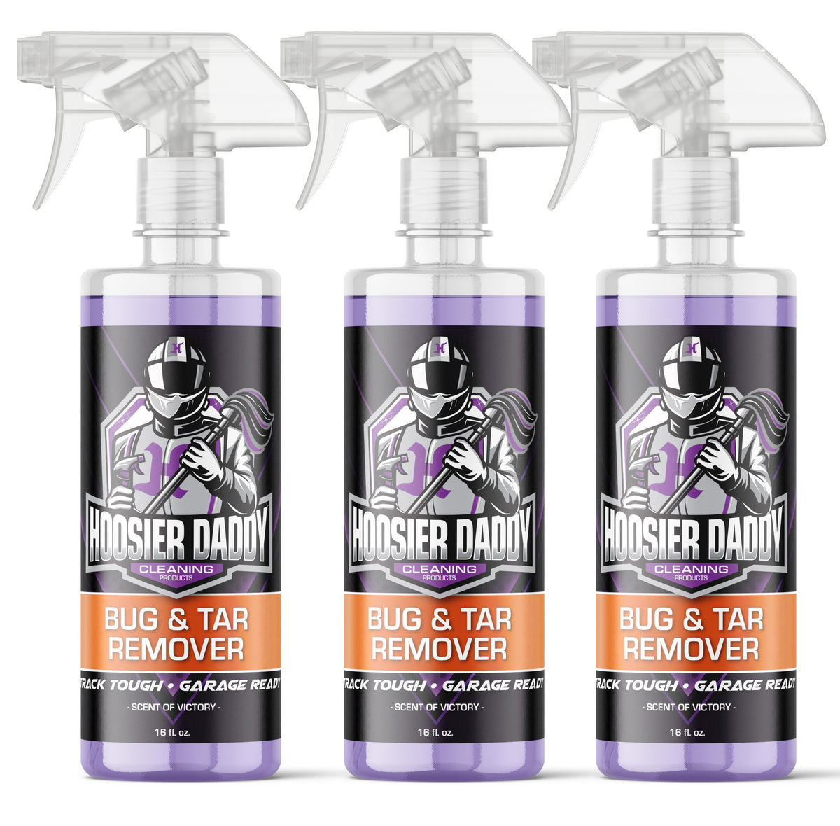 Hoosier Daddy 16oz Car Bug & Tar Remover - Fast-Acting Formula Dissolves Tough Bugs, Tar, & Sap - Easy Spray-On, Wipe-Off Solution for a Spotless Polished finish(3-Pack)