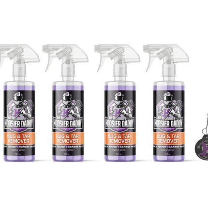 Hoosier Daddy 16oz Car Bug & Tar Remover - Fast-Acting Formula Dissolves Tough Bugs, Tar, & Sap - Easy Spray-On, Wipe-Off Solution for a Spotless Polished finish(4-Pack)