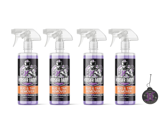 Hoosier Daddy 16oz Car Bug & Tar Remover - Fast-Acting Formula Dissolves Tough Bugs, Tar, & Sap - Easy Spray-On, Wipe-Off Solution for a Spotless Polished finish(4-Pack)
