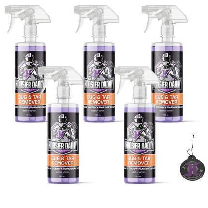 Hoosier Daddy 16oz Car Bug & Tar Remover - Fast-Acting Formula Dissolves Tough Bugs, Tar, & Sap - Easy Spray-On, Wipe-Off Solution for a Spotless Polished finish(5-Pack)