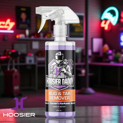 Hoosier Daddy 16oz Car Bug & Tar Remover - Fast-Acting Formula Dissolves Tough Bugs, Tar, & Sap - Easy Spray-On, Wipe-Off Solution for a Spotless Polished finish(6-Pack)