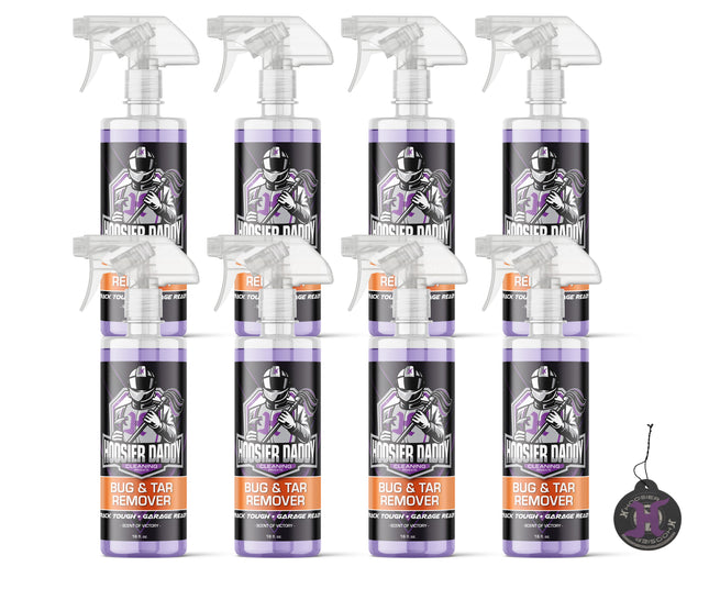 Hoosier Daddy 16oz Car Bug & Tar Remover - Fast-Acting Formula Dissolves Tough Bugs, Tar, & Sap - Easy Spray-On, Wipe-Off Solution for a Spotless Polished finish(8-Pack)