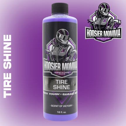 Hoosier Momma 16oz Car Tire Shine - Long-Lasting, High-Gloss Formula Enhances Tires with a Wet-Look Shine - Repels Dirt & Protects Rubber - Easy Spray-On for a Showroom Finish(10-Pack)