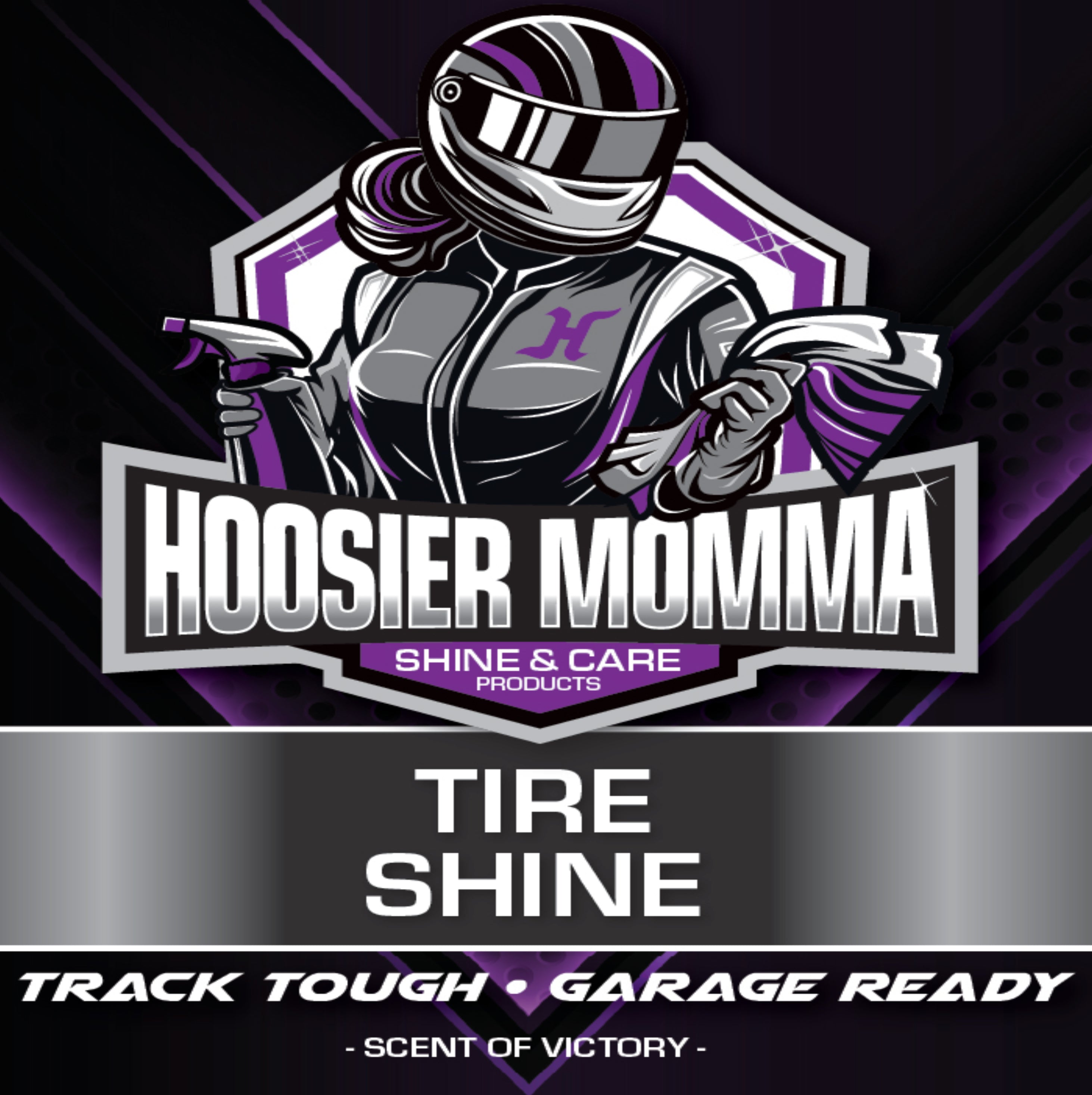 Hoosier Momma 16oz Car Tire Shine - Long-Lasting, High-Gloss Formula Enhances Tires with a Wet-Look Shine - Repels Dirt & Protects Rubber - Easy Spray-On for a Showroom Finish(5-Pack)