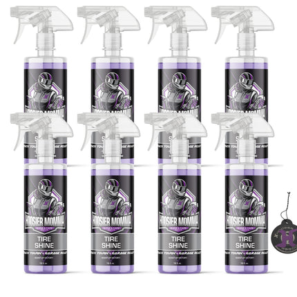 Hoosier Momma 16oz Car Tire Shine - Long-Lasting, High-Gloss Formula Enhances Tires with a Wet-Look Shine - Repels Dirt & Protects Rubber - Easy Spray-On for a Showroom Finish(8-Pack)
