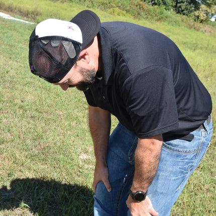 Hoosier Straightaway White Snapback Trucker Style Baseball Hat with Breathable Black Mesh Back & Adjustable Plastic Snapback Closure with Hoosier Keychain