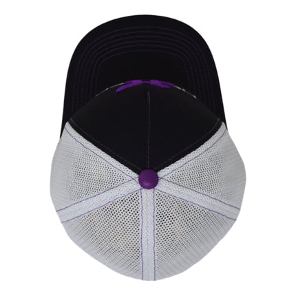 Hoosier Paddock Black Trucker Style Baseball Hat (S/M) with Breathable White Mesh Back with Hoosier Keychain