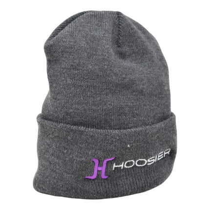 Hoosier Upshift Charcoal Gray Beanie Stocking Cap Hat w/ Hoosier Brand Logo with Hoosier Keychain