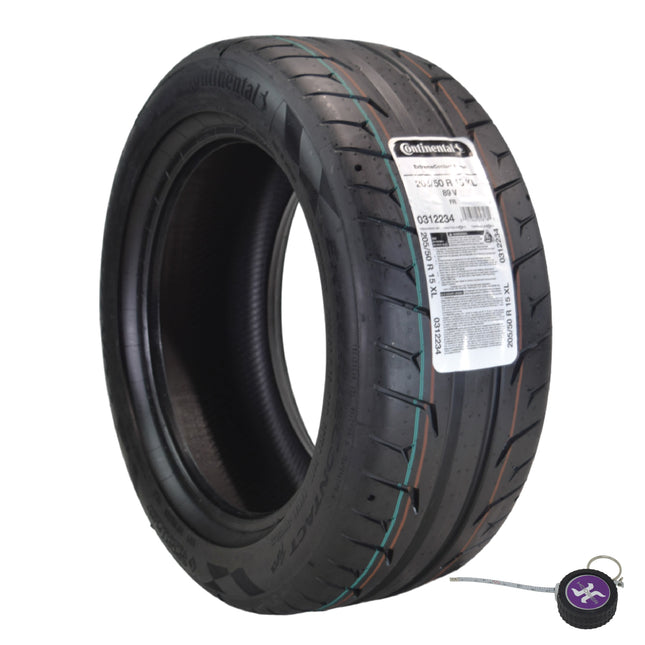 Conti by Hoosier Racing Tire 205/50R15 89V XL CONTACT FORCE - Ultra-High Track Performance Tire with Hoosier Keychain