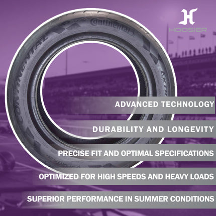 Conti by Hoosier Racing Tire 205/50R15 89V XL CONTACT FORCE - Ultra-High Track Performance Tire with Hoosier Keychain (2 Pack)