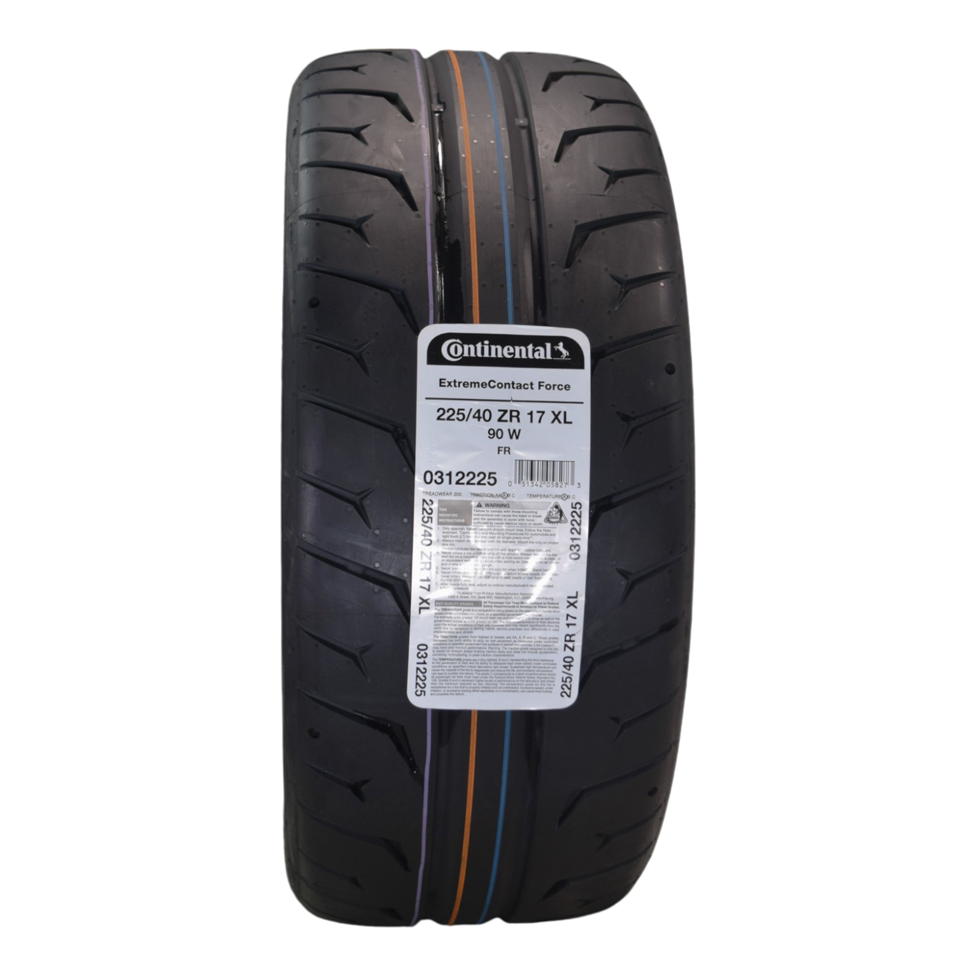 Conti by Hoosier Racing Tire 225/40R17 90W XL CONTACT FORCE - Ultra-High Track Performance Tire with Hoosier Keychain