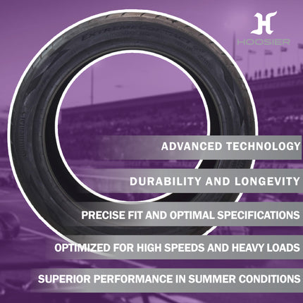 Conti by Hoosier Racing Tires 225/40R17 90W XL CONTACT FORCE and 245/40R17 95W XL CONTACT FORCE - Ultra-High Track Performance Tires with Hoosier Keychain (4 Pack)