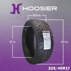 Conti by Hoosier Racing Tire 225/45R17 94W XL CONTACT FORCE - Ultra-High Track Performance Tire with Hoosier Keychain