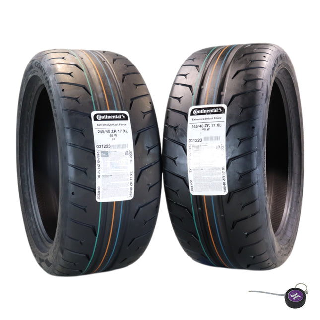 Conti by Hoosier Racing Tire 255/40R17 98W XL CONTACT FORCE - Ultra-High Track Performance Tire with Hoosier Keychain (2 Pack)