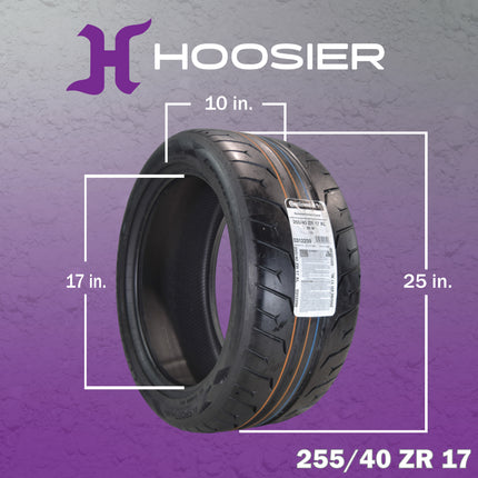 Conti by Hoosier Racing Tire 255/40R17 98W XL CONTACT FORCE - Ultra-High Track Performance Tire with Hoosier Keychain (4 Pack)