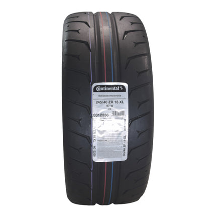 Conti by Hoosier Racing Tire 245/40R18 97W XL CONTACT FORCE - Ultra-High Track Performance Tire with Hoosier Keychain (4 Pack)