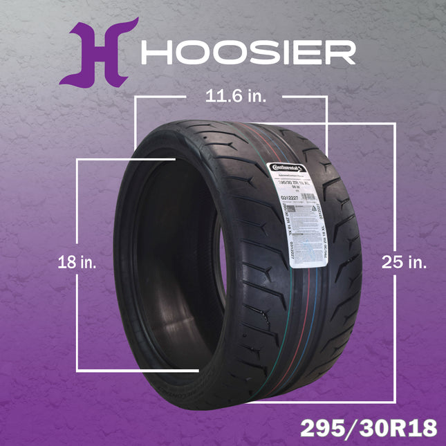 Conti by Hoosier Racing Tire 295/30R18 98W XL CONTACT FORCE - Ultra-High Track Performance Tire with Hoosier Keychain (2 Pack)