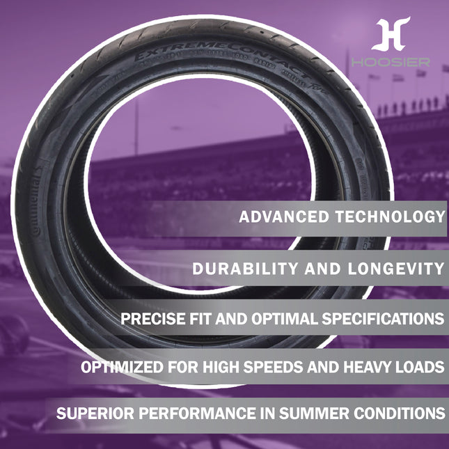 Conti by Hoosier Racing Tire 295/30R18 98W XL CONTACT FORCE - Ultra-High Track Performance Tire with Hoosier Keychain (4 Pack)