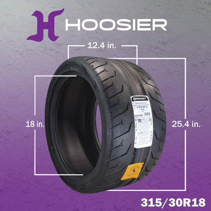 Conti by Hoosier Racing Tire 315/30R18 98W SL CONTACT FORCE - Ultra-High Track Performance Tire with Hoosier Keychain (4 Pack)