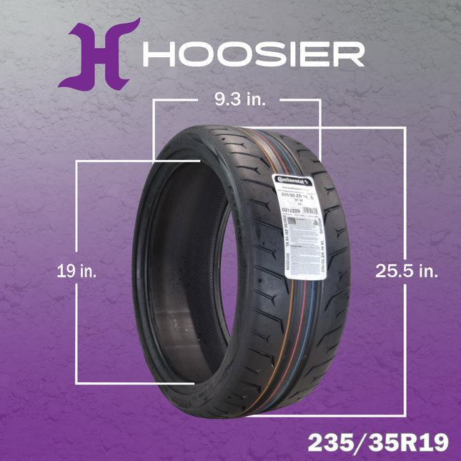 Conti by Hoosier Racing Tire 235/35R19 91W XL CONTACT FORCE - Ultra-High Track Performance Tire with Hoosier Keychain