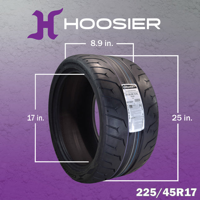 Conti by Hoosier Racing Tire 315/30R19 104W XL CONTACT FORCE - Ultra-High Track Performance Tire with Hoosier Keychain
