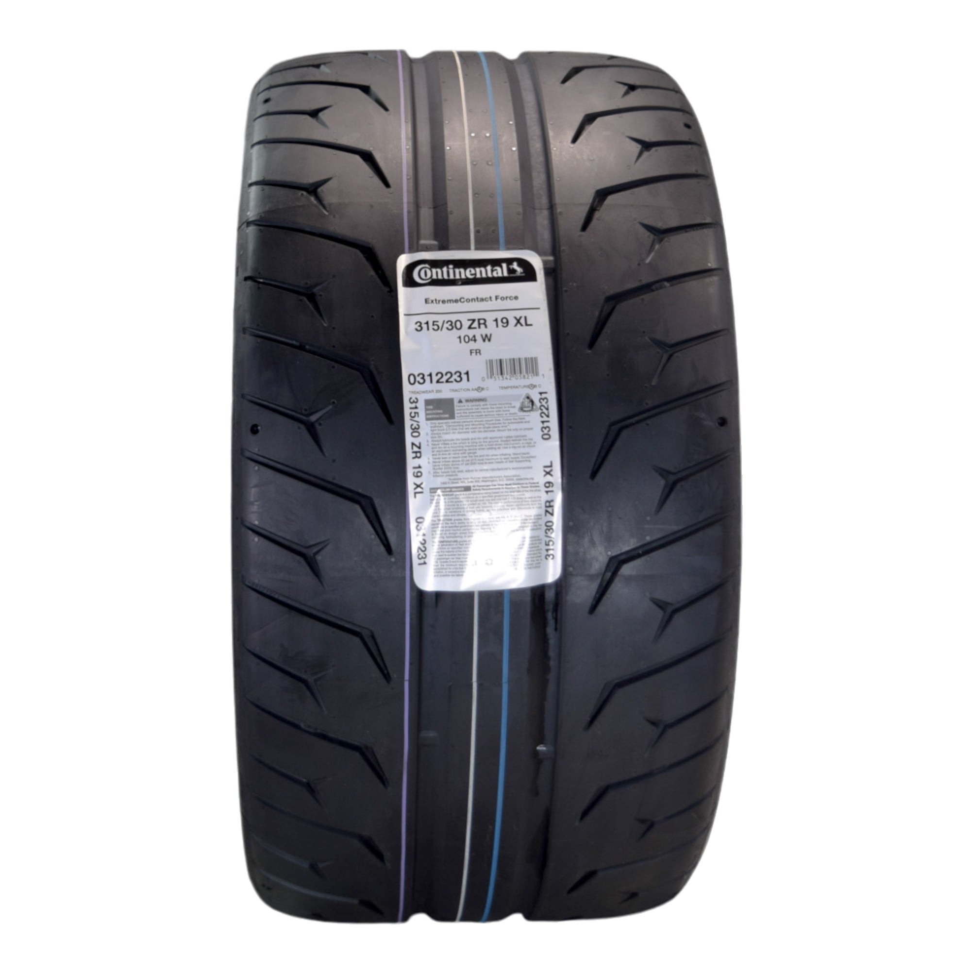 Conti by Hoosier Racing Tire 315/30R19 104W XL CONTACT FORCE - Ultra-High Track Performance Tire with Hoosier Keychain