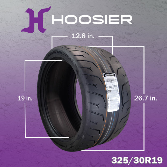 Conti by Hoosier Racing Tire 325/30R19 105W XL CONTACT FORCE - Ultra-High Track Performance Tire with Hoosier Keychain