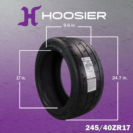 Hoosier TrackAttack Pro Racing Tire 245/40ZR17 95W XL - High Performance Car Tire Engineered for Track and Street Racing with Hoosier Keychain Made in the USA (2 Pack)