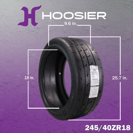 Hoosier TrackAttack Pro Racing Tire 245/40ZR18 97Y XL - High Performance Car Tire Engineered for Track and Street Racing with Hoosier Keychain Made in the USA