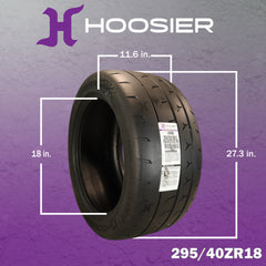 Hoosier TrackAttack Pro Racing Tire 295/40ZR18 103W XL - High Performance Car Tire Engineered for Track and Street Racing with Hoosier Keychain (295/40/ZR18) (2pk)